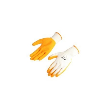 Tolsen Latex Coated Palm Gloves XL, Polyester, Natural Latex Coated Palms and Fingertips 45016